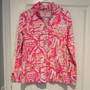 Lilly Pulitzer Pink and White Sweatshirt